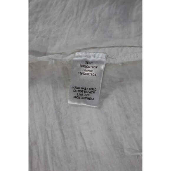 Lulus White Eyelet Lace Peplum Top Sleeveless Halter Style Size S 100%‎ Cotton - Picture 8 of 10